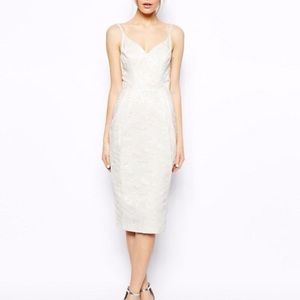 💐NEW 💐ASOS Iridescent Ivory sexy Cocktail Dress